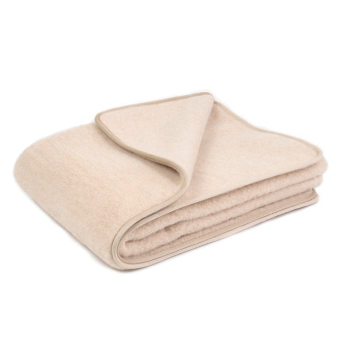 Plaid. Australian Merino. Beige